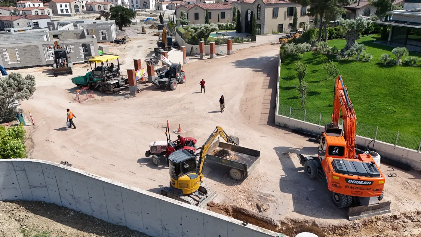 80 villalık konut projesi, Urla · İzmir — havadan görünüm